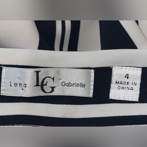 Lena Gabrielle Striped Wide Leg Palazzo Pants High Waist Coastal Chic Resortwear - Picture 9 of 11